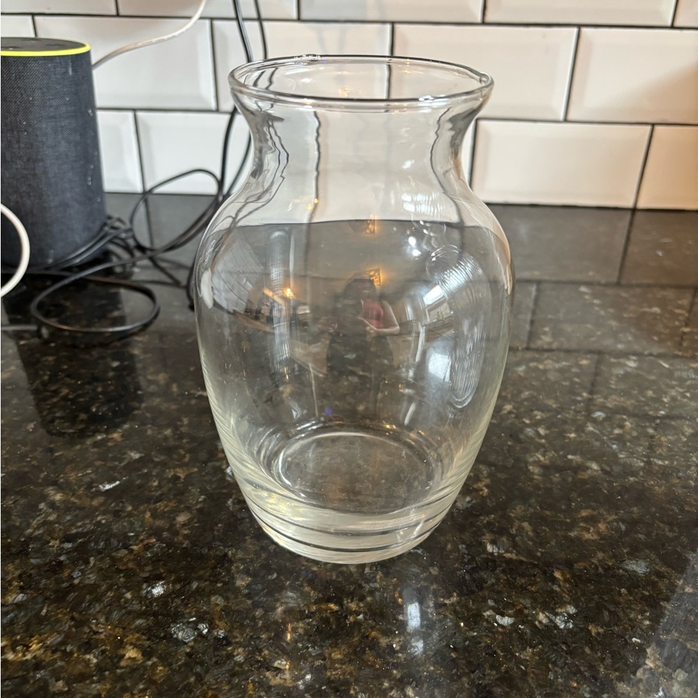Elegant Clear small Glass Vase